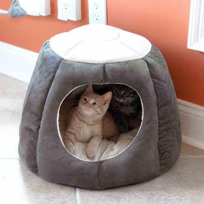 Maison pour chat pliable en forme de souche Lighteme (2 couleurs)