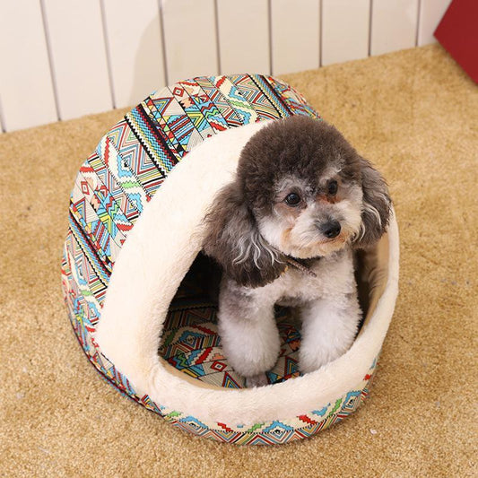 Tapis de niche Lighteme confortable à motifs pour chiots (2 couleurs)