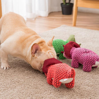 Jouet à mâcher pour chien Lighteme Corduroy Triceratops