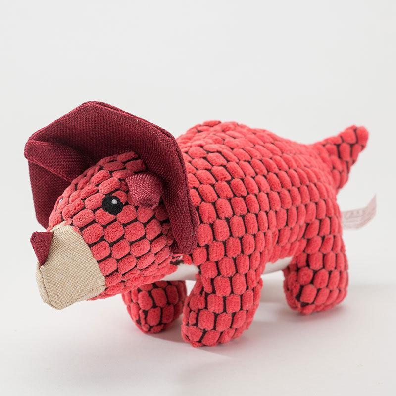 Jouet à mâcher pour chien Lighteme Corduroy Triceratops