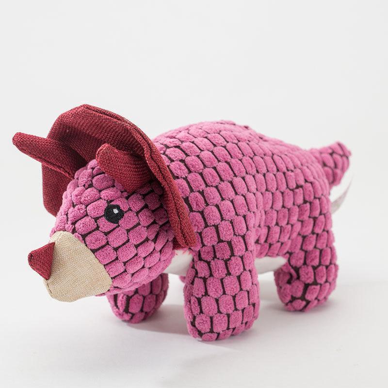Jouet à mâcher pour chien Lighteme Corduroy Triceratops