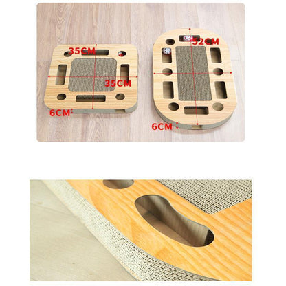 Lighteme Katzenkratzspielzeug aus Wellpappe mit Ball (4 Ausführungen)