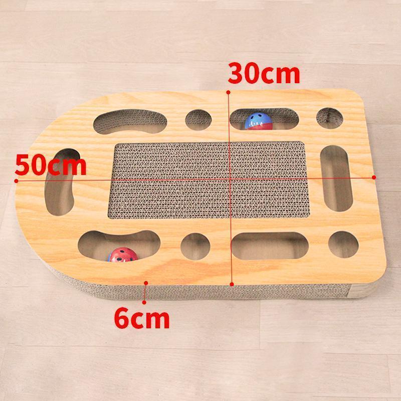 Lighteme Katzenkratzspielzeug aus Wellpappe mit Ball (4 Ausführungen)