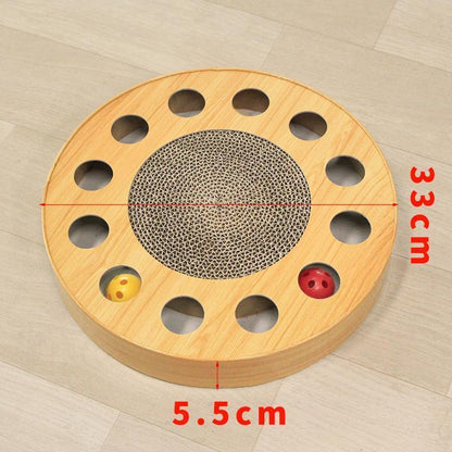 Lighteme Katzenkratzspielzeug aus Wellpappe mit Ball (4 Ausführungen)