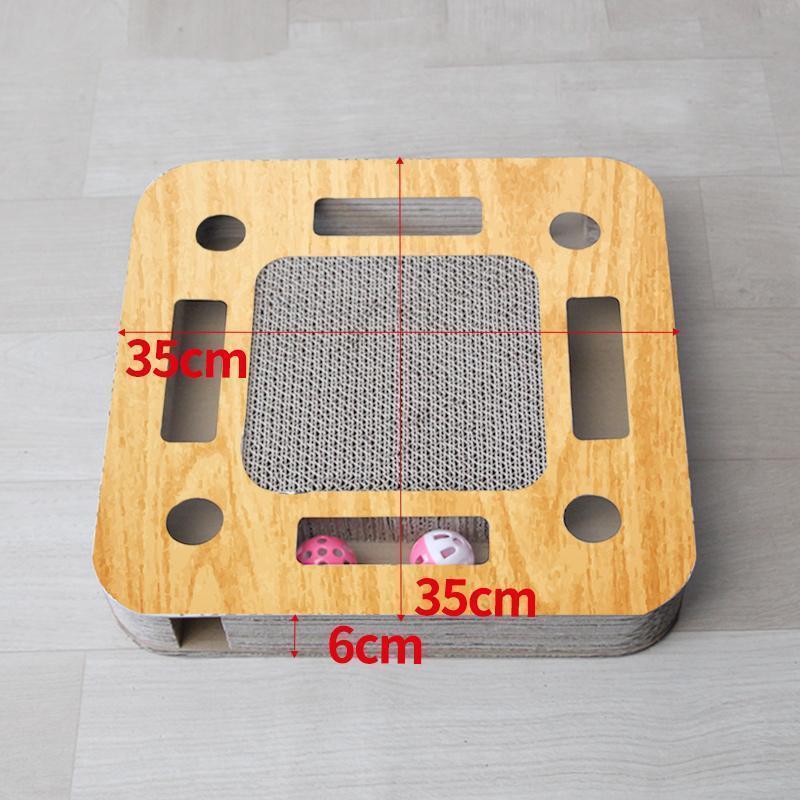 Lighteme Katzenkratzspielzeug aus Wellpappe mit Ball (4 Ausführungen)