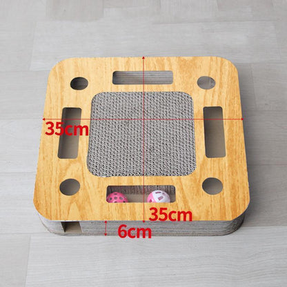 Lighteme Katzenkratzspielzeug aus Wellpappe mit Ball (4 Ausführungen)