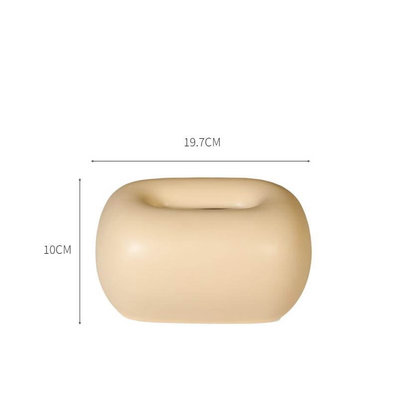 Taschentuchbox aus Keramik „Lighteme“ in Creme