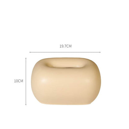 Taschentuchbox aus Keramik „Lighteme“ in Creme