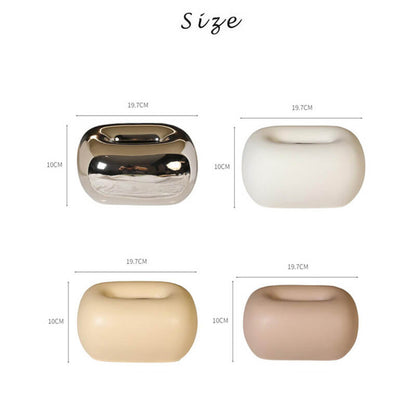 Taschentuchbox aus Keramik „Lighteme“ in Creme