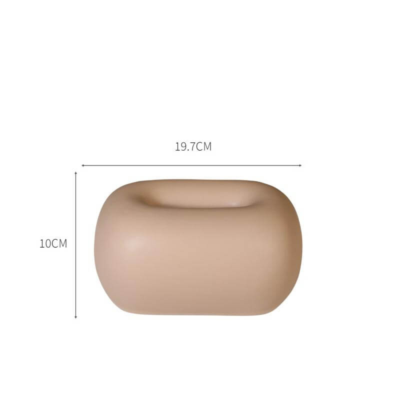 Taschentuchbox aus Keramik „Lighteme“ in Creme