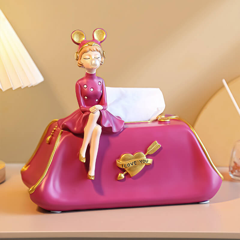 Lighteme Elegante Taschentuchbox „Bubble Girl“