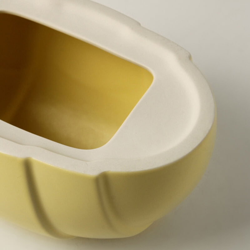 Lighteme Taschentuchbox aus Keramik in Croissantform