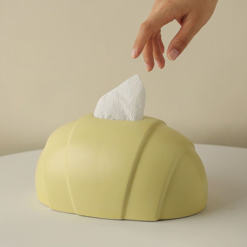 Lighteme Taschentuchbox aus Keramik in Croissantform