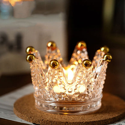 Bougeoir en verre Lighteme Crown