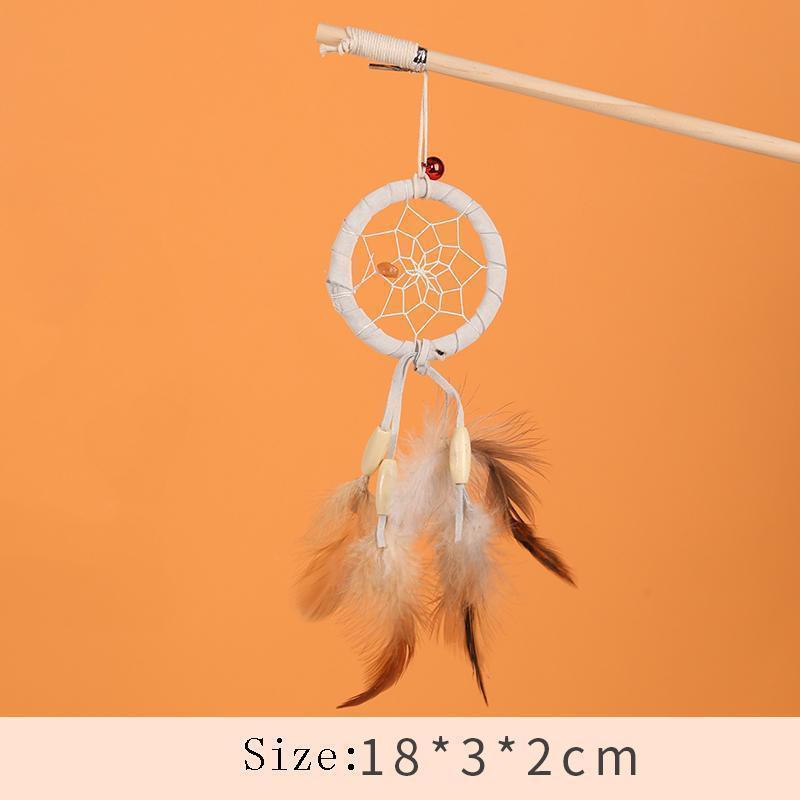 Lighteme Interaktiver Katzen-Spielstock aus grobem Holz (6 Varianten)