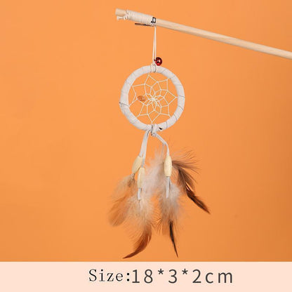 Lighteme Interaktiver Katzen-Spielstock aus grobem Holz (6 Varianten)