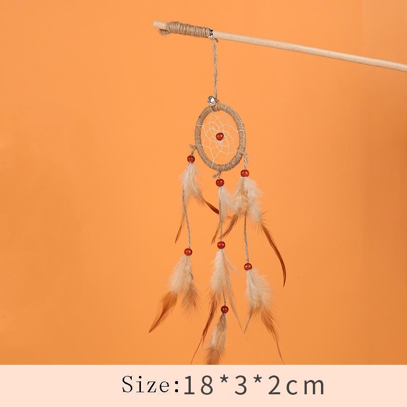 Lighteme Interaktiver Katzen-Spielstock aus grobem Holz (6 Varianten)