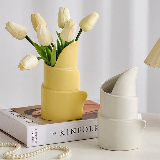 Lighteme Curled Ceramic Vase