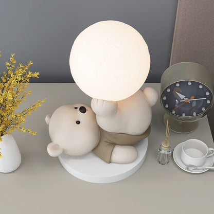 Lampe de nuit en résine en forme d'ours mignon Lighteme