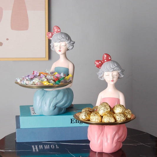 Lighteme Niedliche Aufbewahrungsdekoration mit Schmetterlingsmädchen aus Kunstharz 