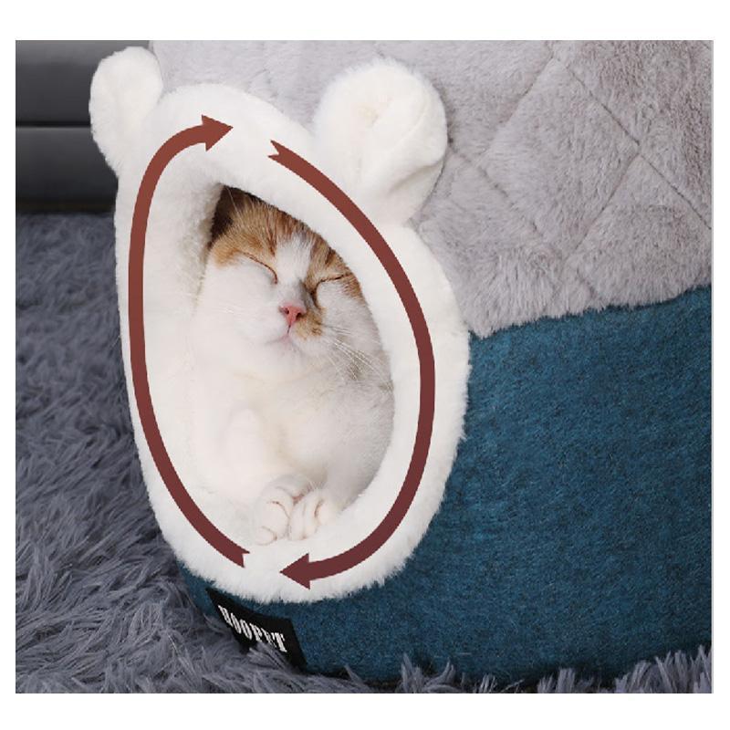 Maison pour chat épaisse et mignonne d'hiver Lighteme (2 tailles)