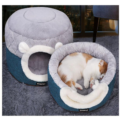 Maison pour chat épaisse et mignonne d'hiver Lighteme (2 tailles)