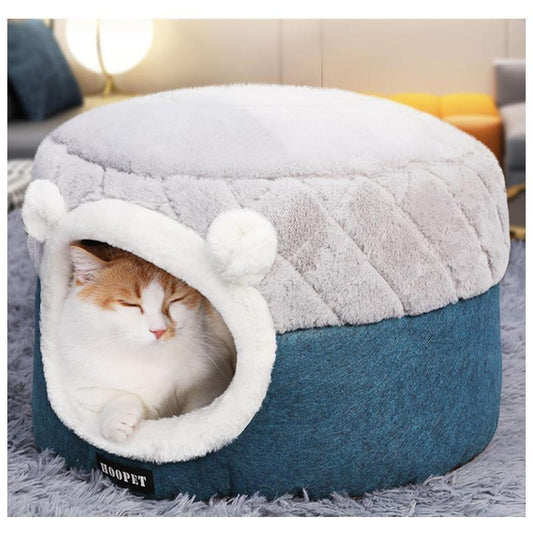 Maison pour chat épaisse et mignonne d'hiver Lighteme (2 tailles)