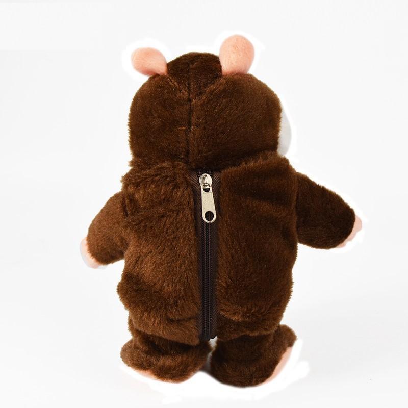 Peluche hamster Lighteme Cute qui marche et parle, enregistreur sonore interactif