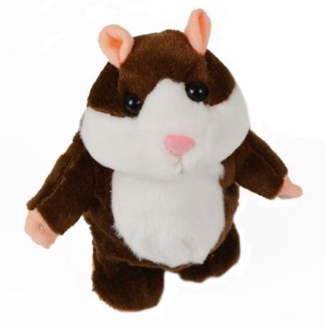 Peluche hamster Lighteme Cute qui marche et parle, enregistreur sonore interactif