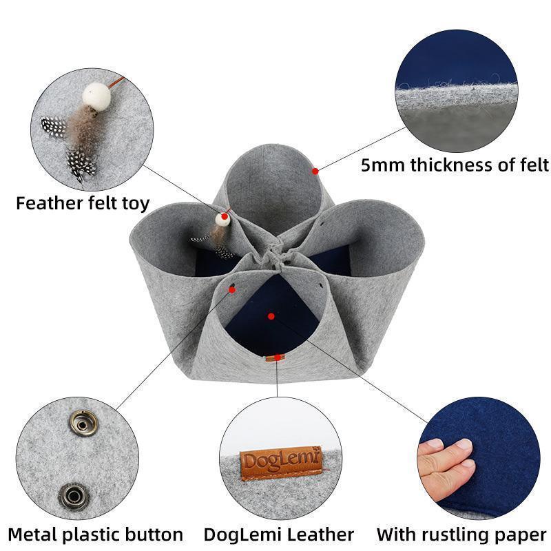 Lighteme DIY Diverse Petaloid Filz-Katzentunnel