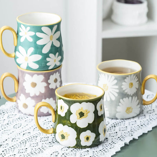 Lighteme Daisy Print Ceramic Mug