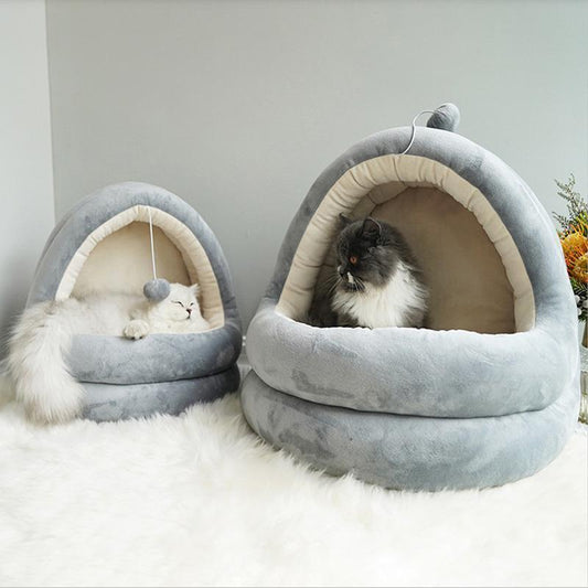 Lighteme Deluxe Washable Cat Warm House (2 colors & 2 sizes)