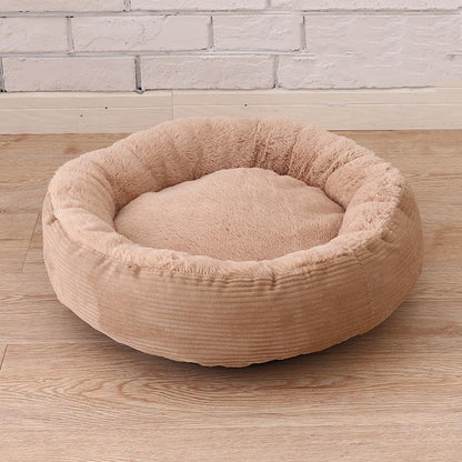 Lighteme Rundes Hundebett mit abnehmbarem Kissen