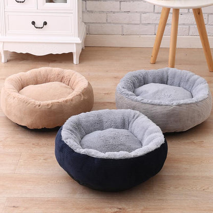 Lighteme Rundes Hundebett mit abnehmbarem Kissen