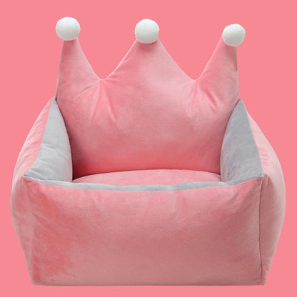 Lighteme Hundebett mit niedlicher Krone und abnehmbarem Kennel