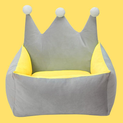 Lighteme Hundebett mit niedlicher Krone und abnehmbarem Kennel