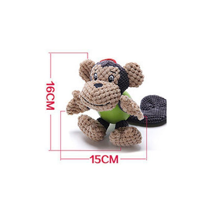 Jouet en velours côtelé et caoutchouc Lighteme pour chien (4 modèles)