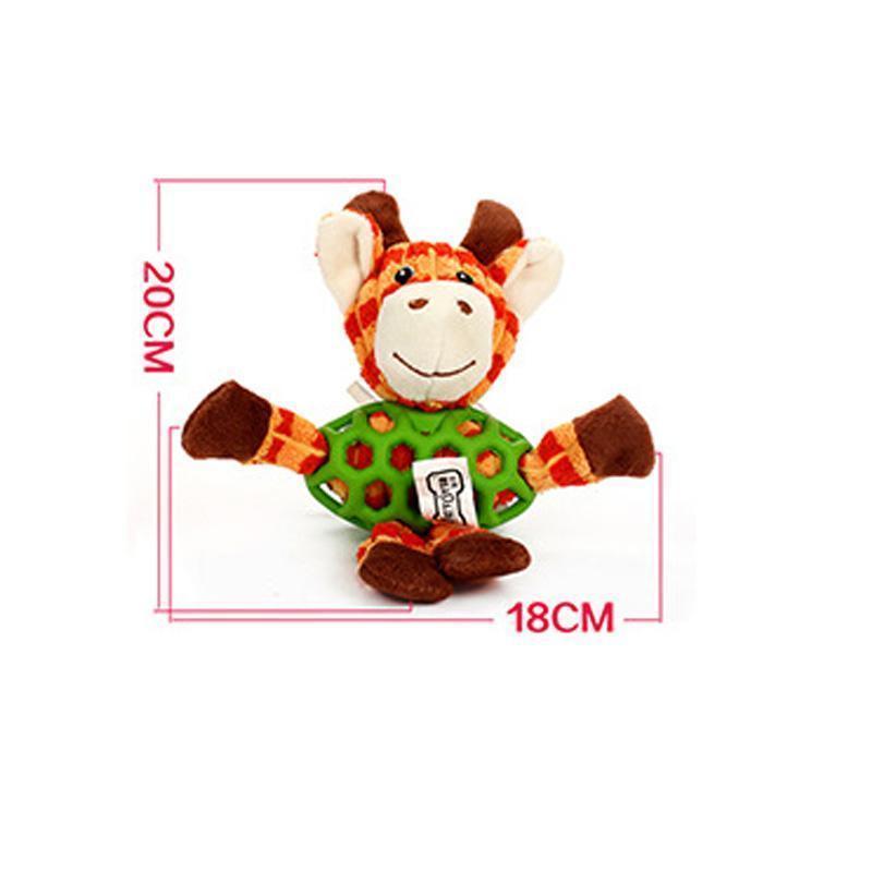 Jouet en velours côtelé et caoutchouc Lighteme pour chien (4 modèles)