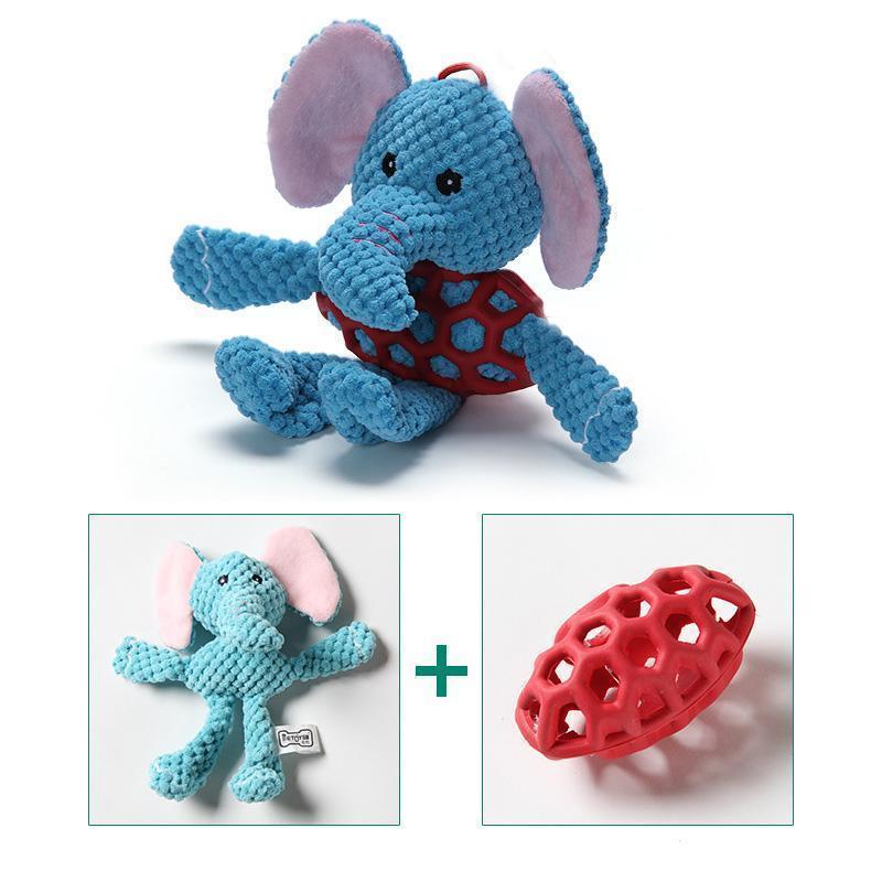 Jouet en velours côtelé et caoutchouc Lighteme pour chien (4 modèles)