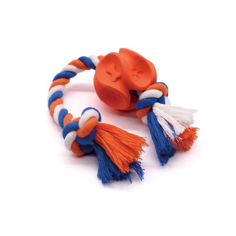 Jouet à mâcher Lighteme pour chien, en corde de caoutchouc, pour nettoyer les molaires (2 couleurs et 2 tailles)