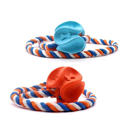 Jouet à mâcher Lighteme pour chien, en corde de caoutchouc, pour nettoyer les molaires (2 couleurs et 2 tailles)