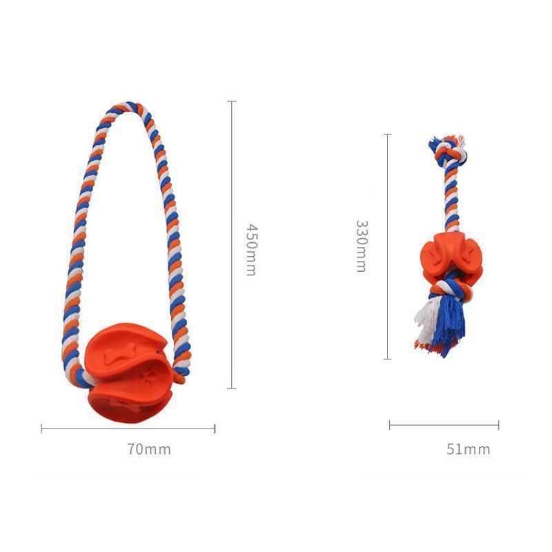Jouet à mâcher Lighteme pour chien, en corde de caoutchouc, pour nettoyer les molaires (2 couleurs et 2 tailles)