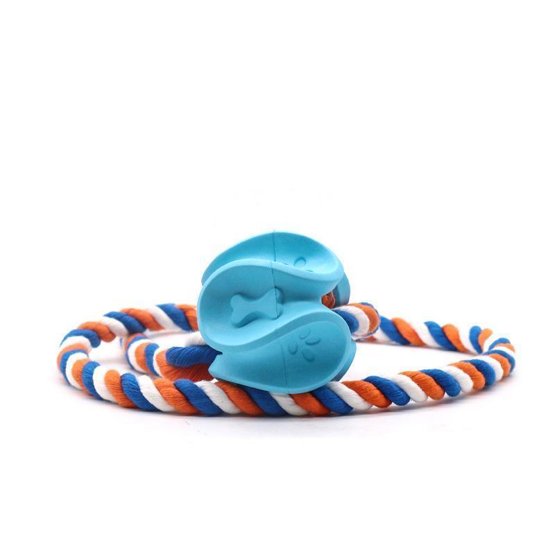 Jouet à mâcher Lighteme pour chien, en corde de caoutchouc, pour nettoyer les molaires (2 couleurs et 2 tailles)