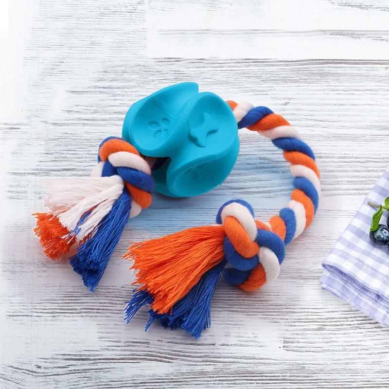 Jouet à mâcher Lighteme pour chien, en corde de caoutchouc, pour nettoyer les molaires (2 couleurs et 2 tailles)