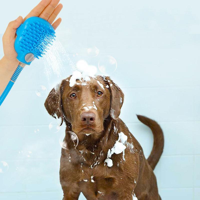 Lighteme Hunde-Duschsprüher Bade-Massagehandschuh