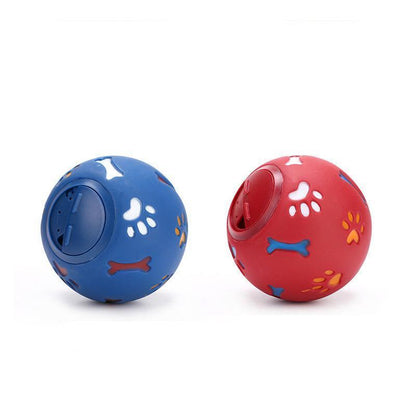 Balle de jeu en caoutchouc Lighteme pour chien, anti-fuite de nourriture (2 couleurs et 2 tailles)