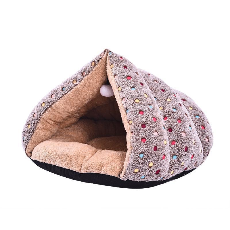 Lighteme Dots Winter Fleece Ball Katzenbett (2 Farben)