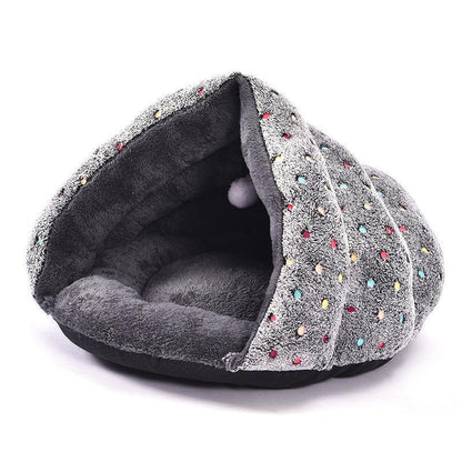 Lighteme Dots Winter Fleece Ball Katzenbett (2 Farben)