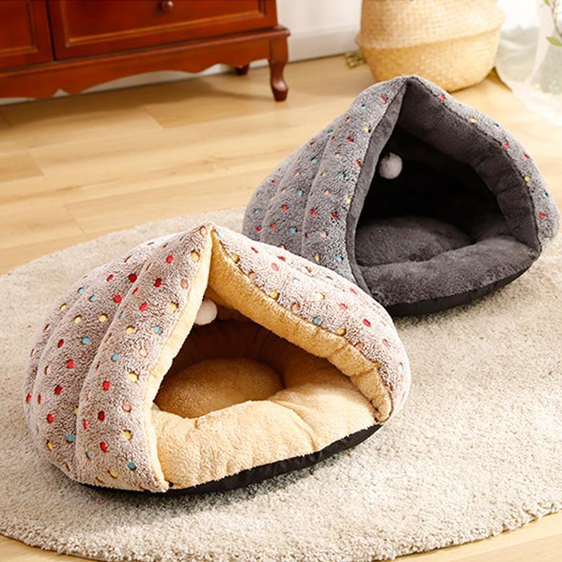 Lighteme Dots Winter Fleece Ball Katzenbett (2 Farben)