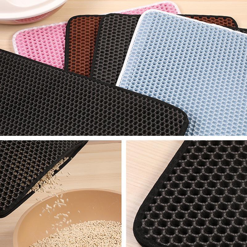 Tapis de litière pour chat double couche en EVA Lighteme (5 couleurs et 4 tailles)